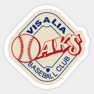Defunct Visalia Oaks Minor League Baseball 1991 Sticker